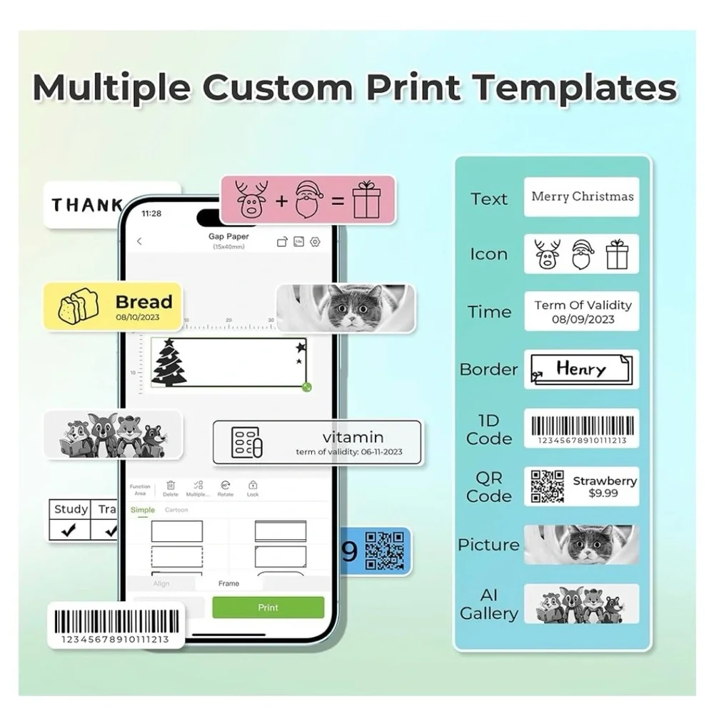 NELKO Portable Label Maker in Gray
